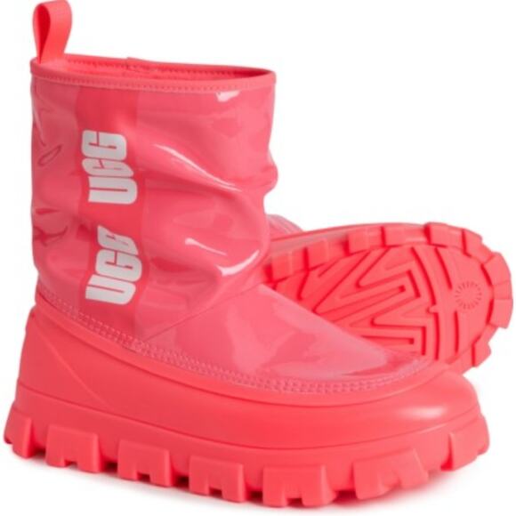 NWT UGG Classic Brellah Mini Boot for Women Pink Size 7 - Picture 1 of 9